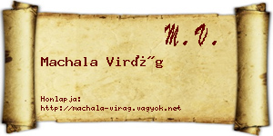 Machala Virág névjegykártya